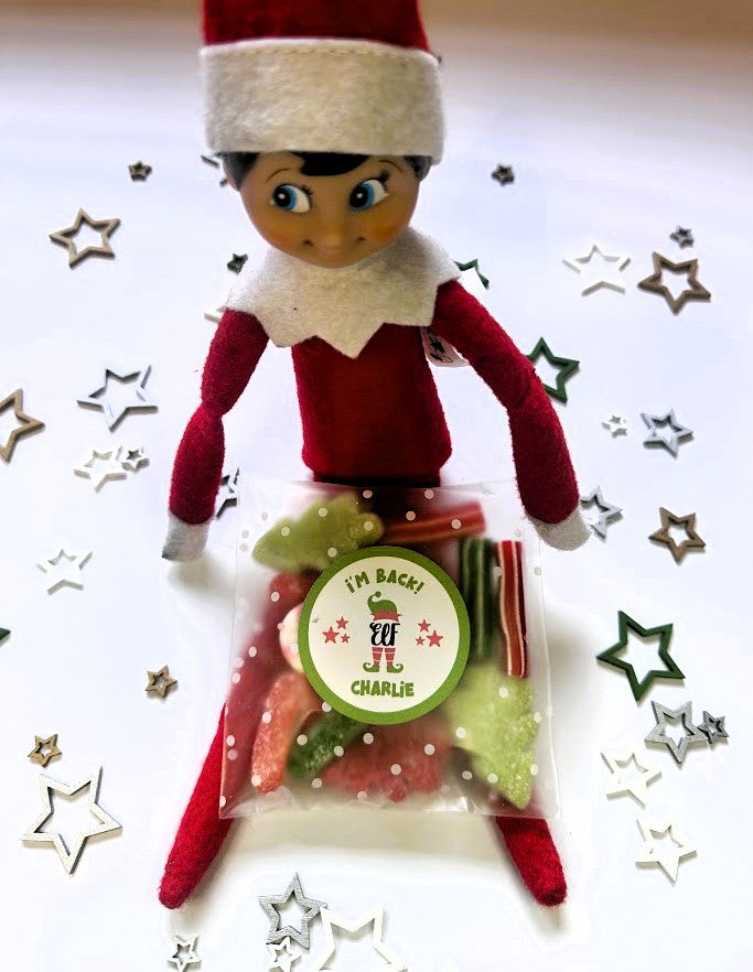 The Elf is back! Personalised Christmas Sweet Pouches