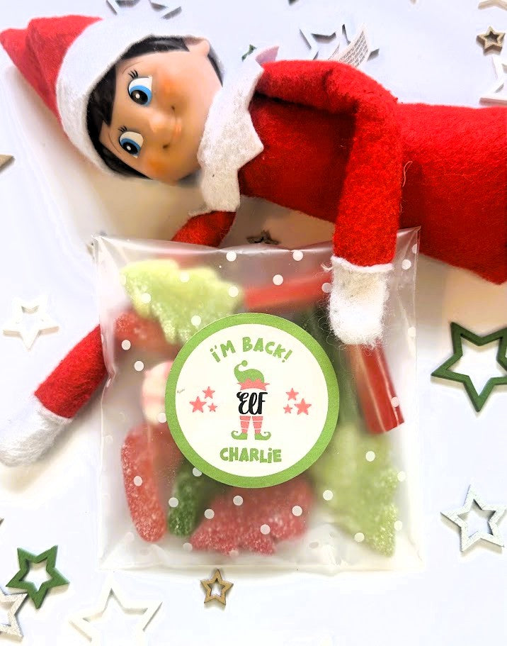 The Elf is back! Personalised Christmas Sweet Pouches