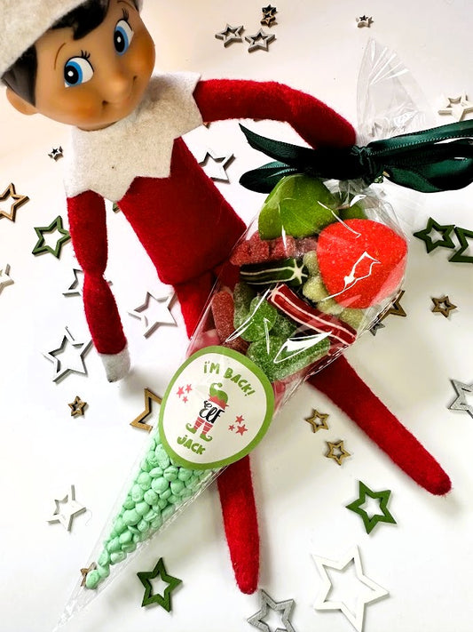The Elf is back! Personalised Christmas Sweet Cones