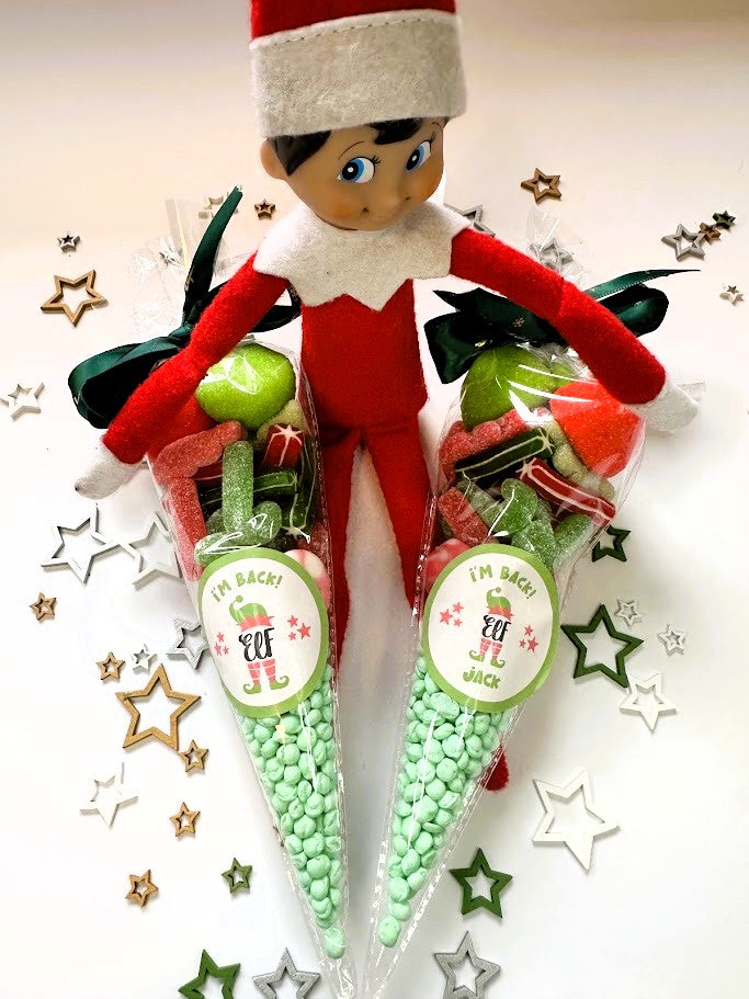 The Elf is back! Personalised Christmas Sweet Cones