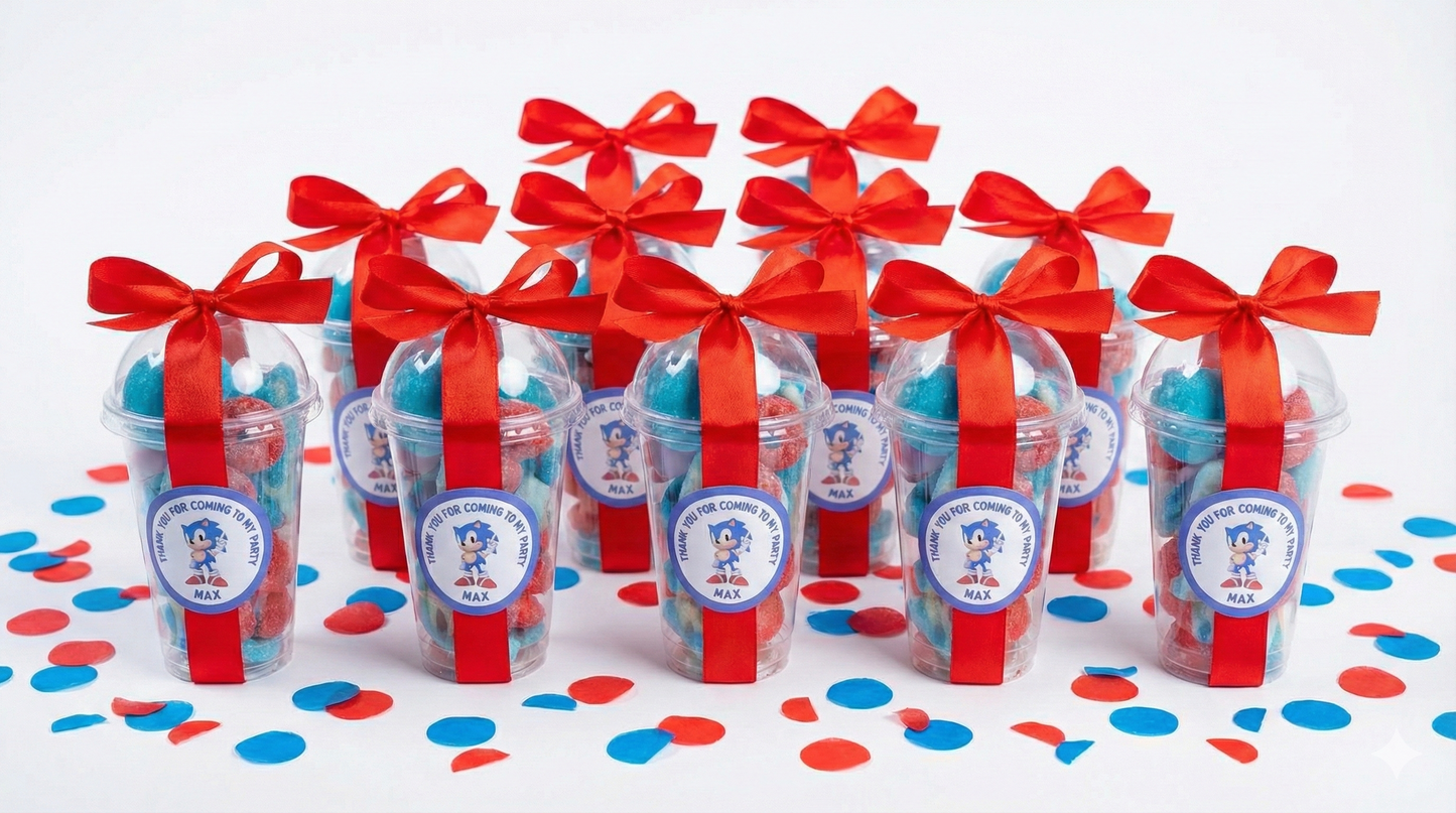 Sonic Themed Sweet Cups