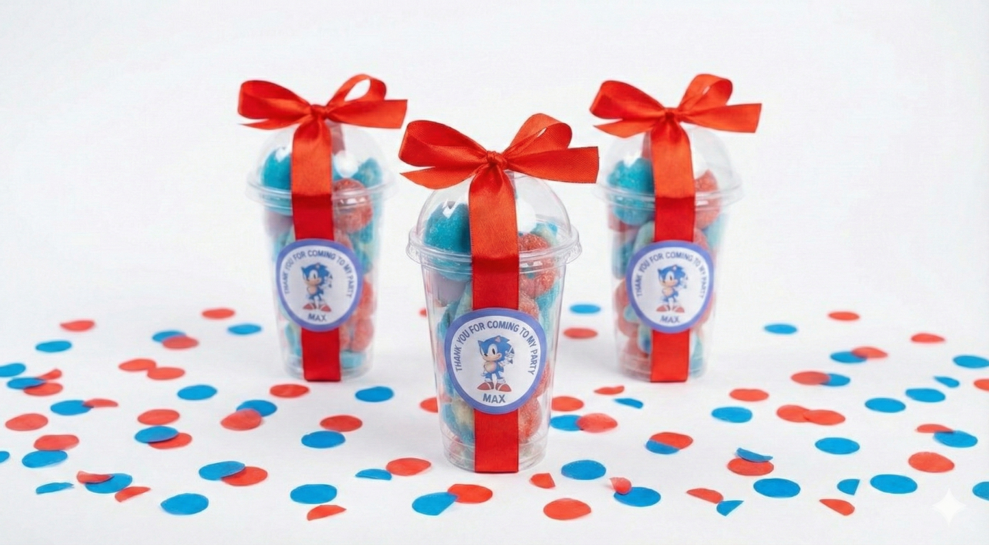 Sonic Themed Sweet Cups