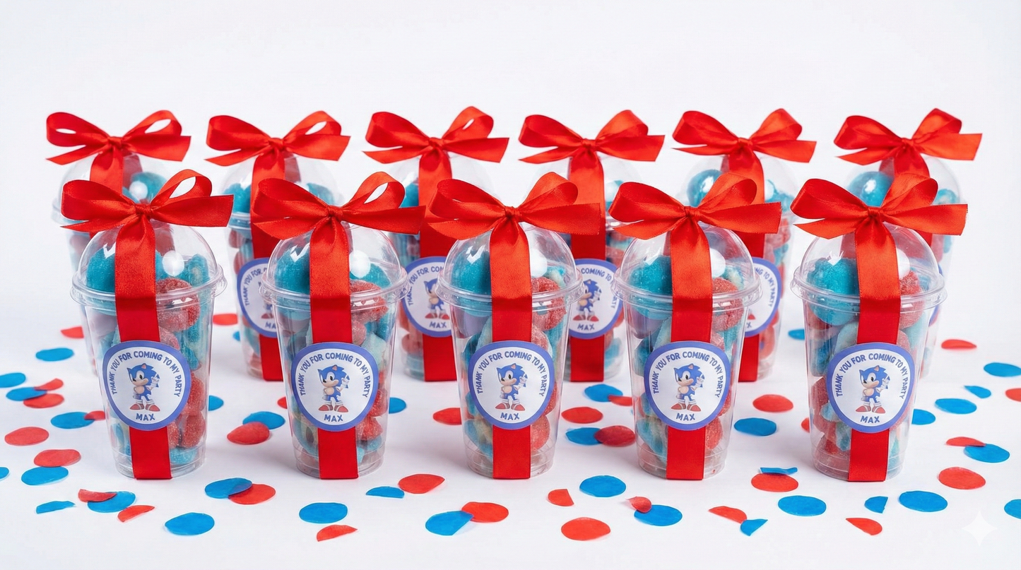 Sonic Themed Sweet Cups