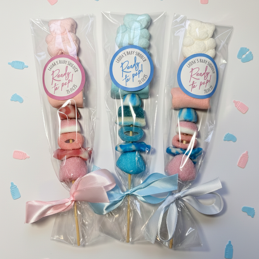 Baby Shower, Gender Reveal Sweet Kebabs