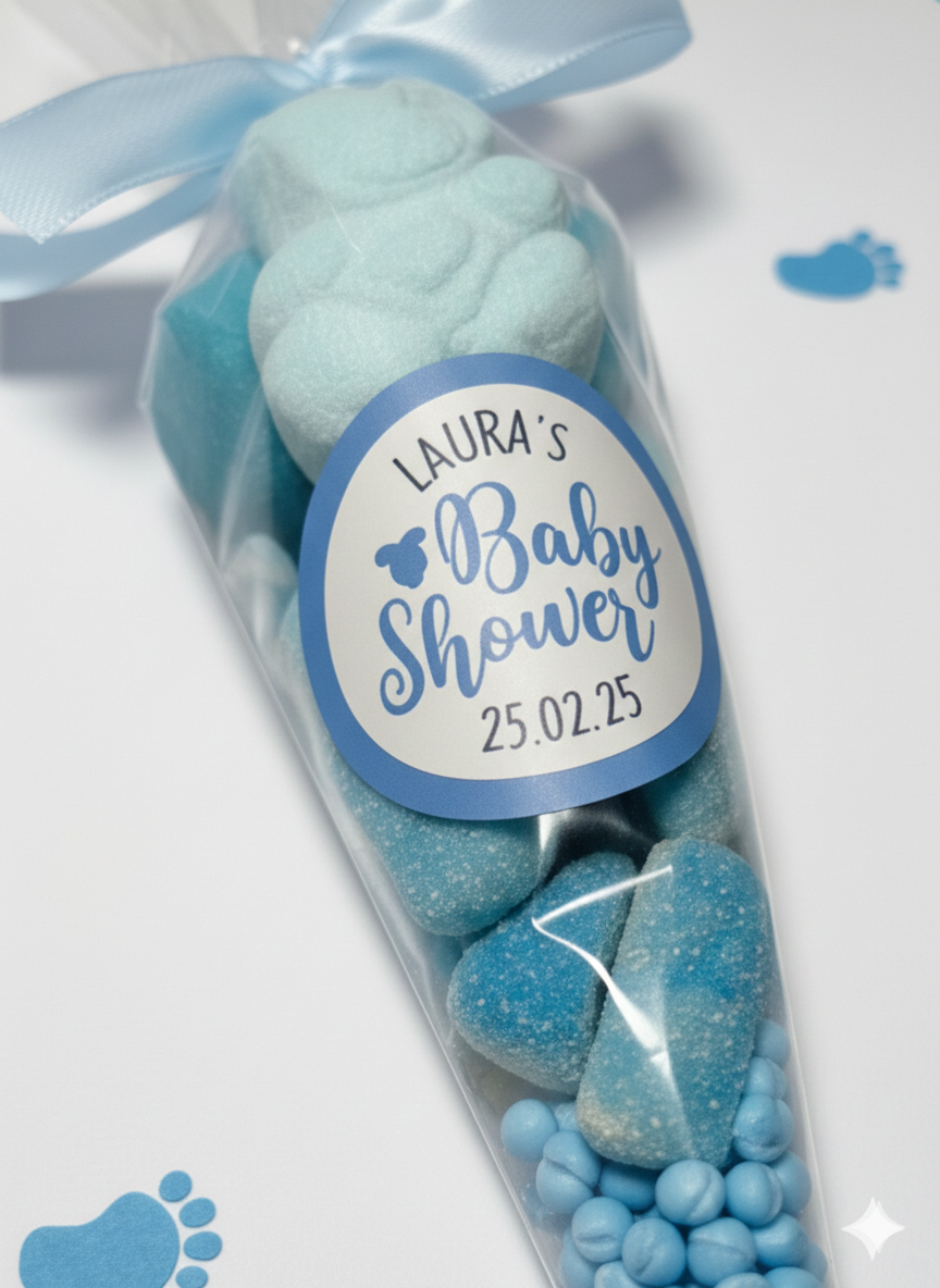 Baby Shower, Gender Reveal Sweet Cone
