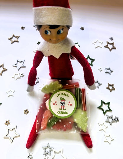 The Elf is back! Personalised Christmas Sweet Pouches