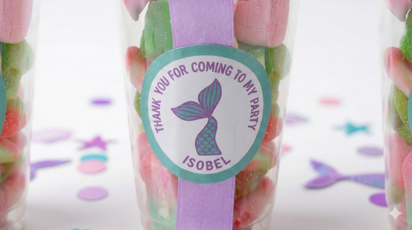 Mermaid Themed Sweet Cups