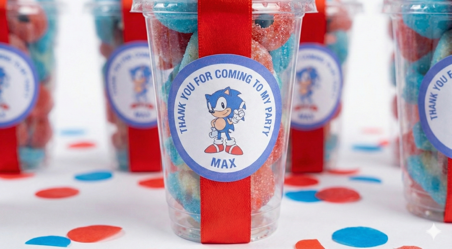 Sonic Themed Sweet Cups