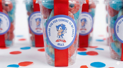 Sonic Themed Sweet Cups